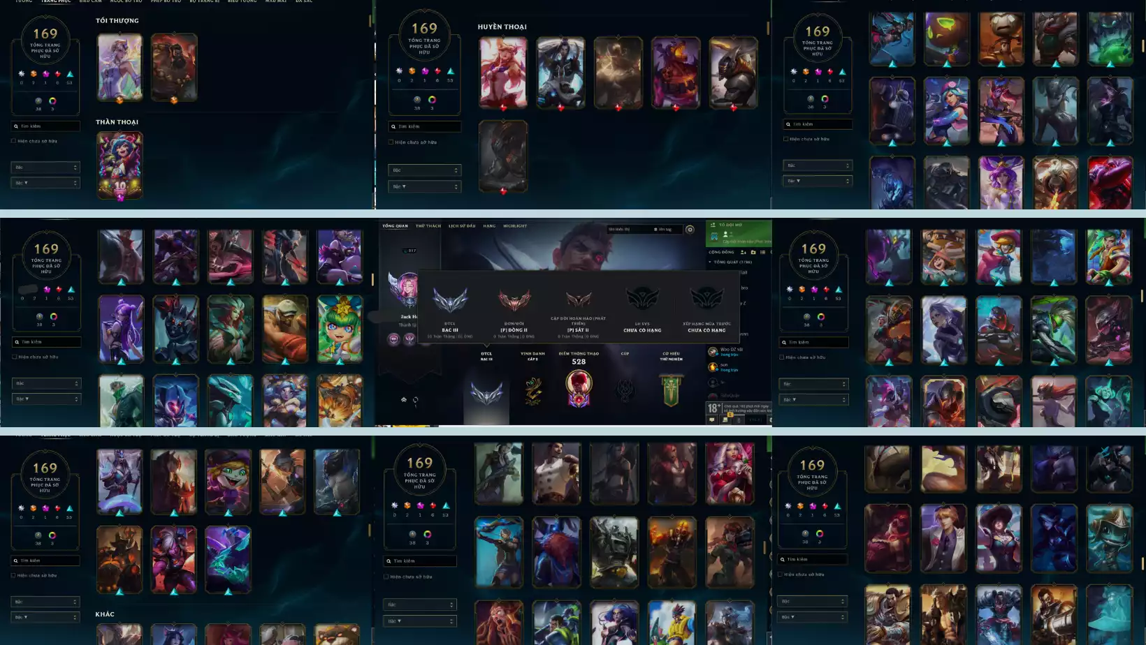 ACC SKIN 169 FULL TƯỚNG LV : 217 RANK ĐỒNG DD CÒN ĐỔI TÊN DTCL NHIỀU PET 3 SAO SÂN ĐỎ CHƯỞNG LỰC ZED