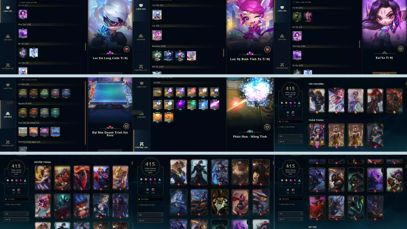 LEE SIN NỘ LONG CƯỚC TÍ NỊ LUX VỆ BINH TINH TÚ TÍ NỊ 415 SKIN